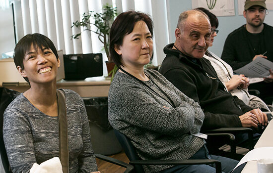 Smiling group of support group participants